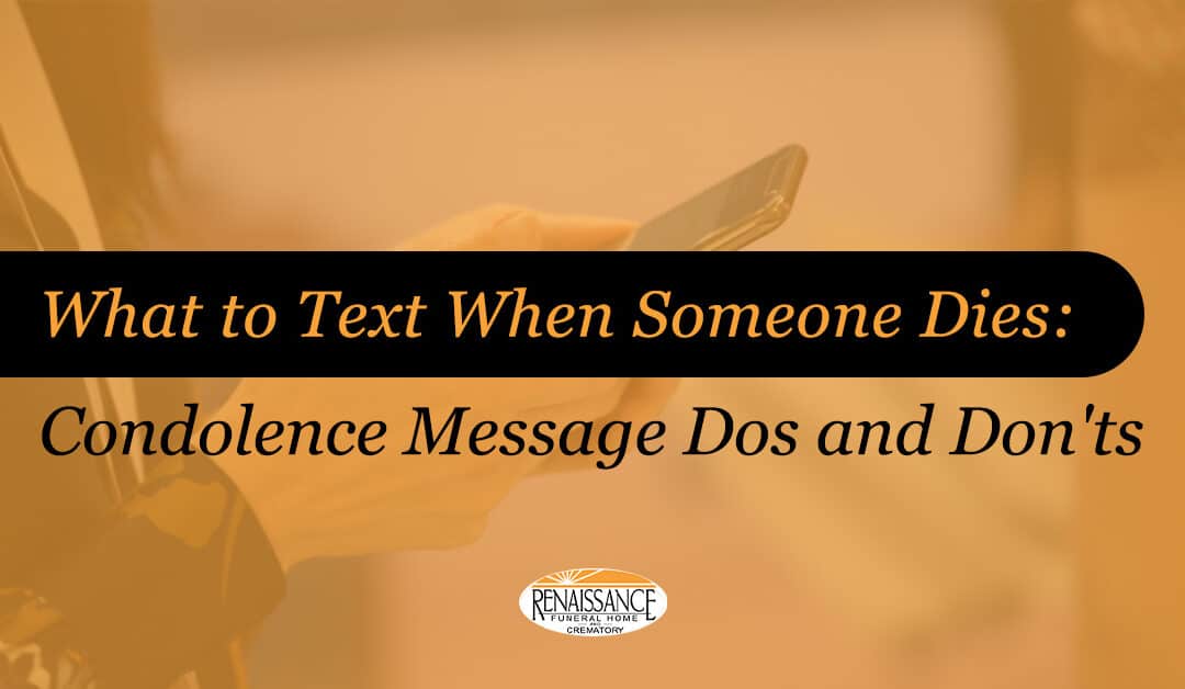 what to text when someone dies